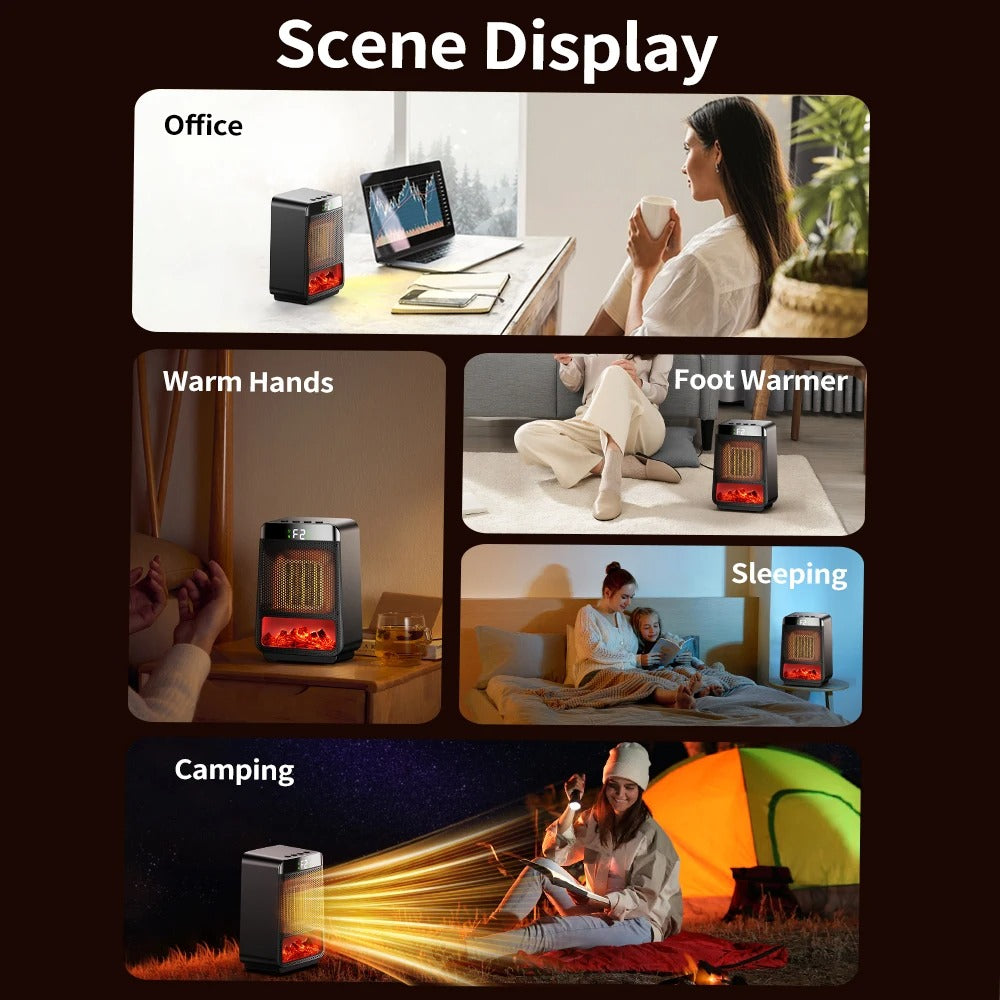 FastCare® Home Heater 3D Dynamic Flame