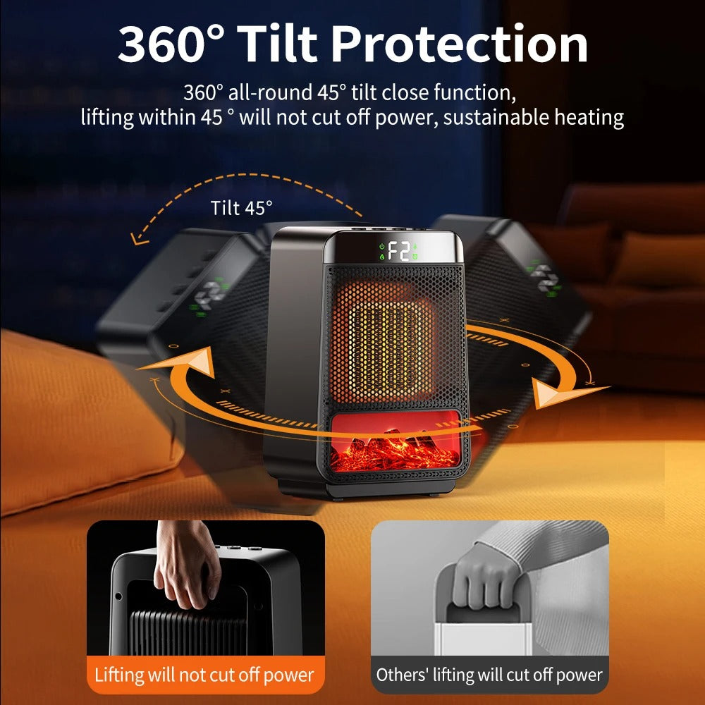 FastCare® Home Heater 3D Dynamic Flame