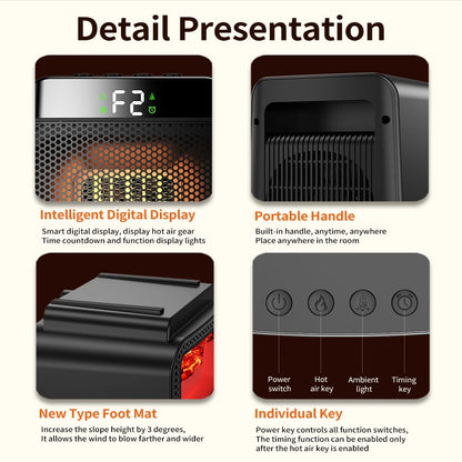 FastCare® Home Heater 3D Dynamic Flame