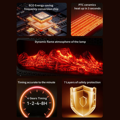 FastCare® Home Heater 3D Dynamic Flame